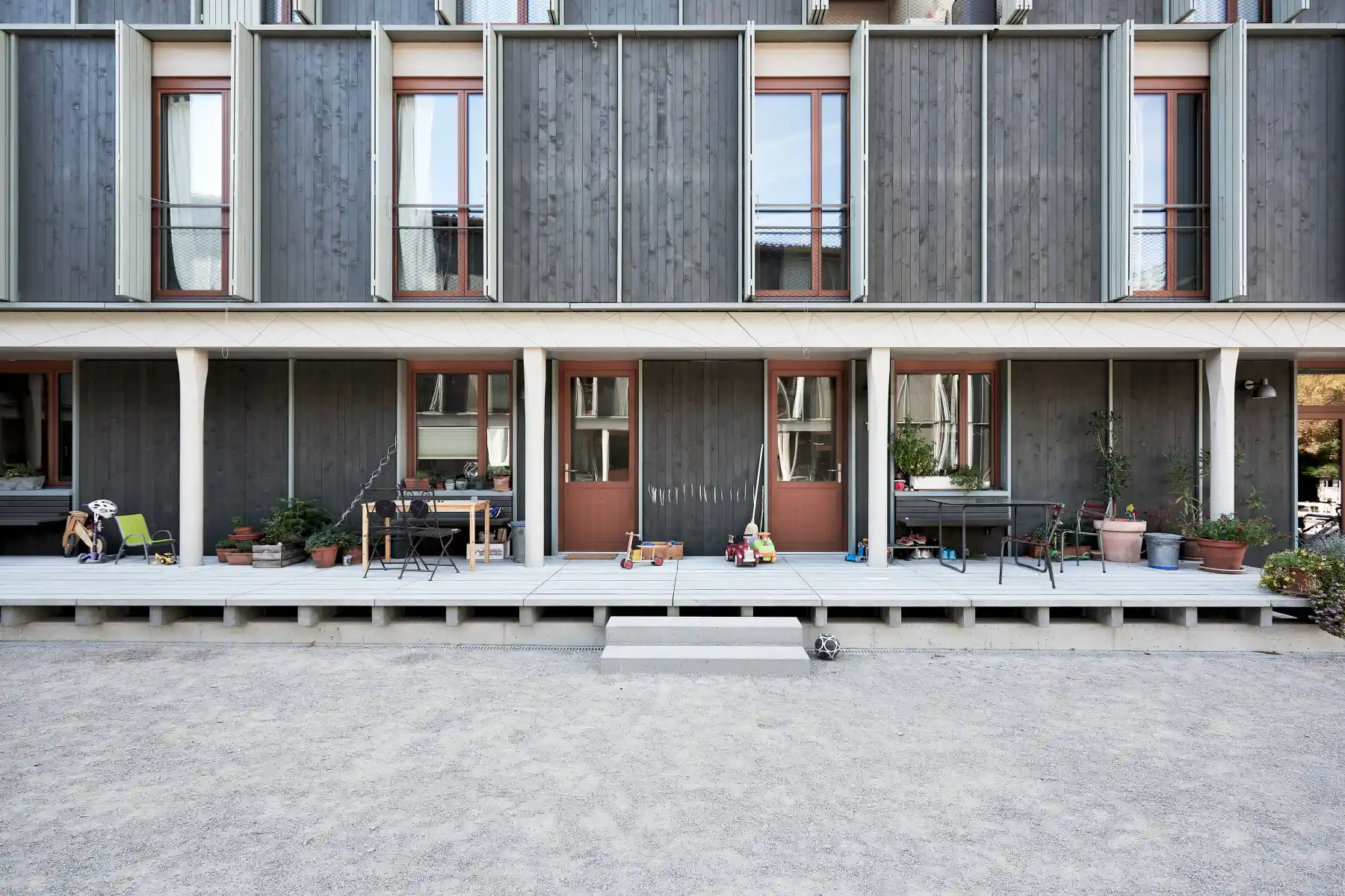 Le lotissement Maiengasse à Bâle. Image Kuster Frey/Prix Lignum 2021