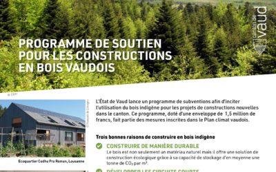 Soutien à la construction de bâtiments en bois vaudois